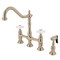 Kingston Brass KS1276PXBS Heritage Bridge Kitchen Faucet W/ Brass Sprayer, Nickel KS1276PXBS - alternate 1